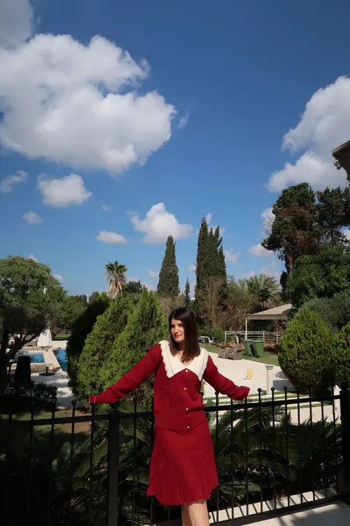 חליפת סיונה סריג בורדו